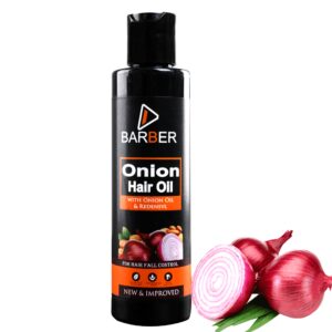 BARBER Onion Hair Oil with Redensyl – New & Improved Formula (For Hair Fall Control)